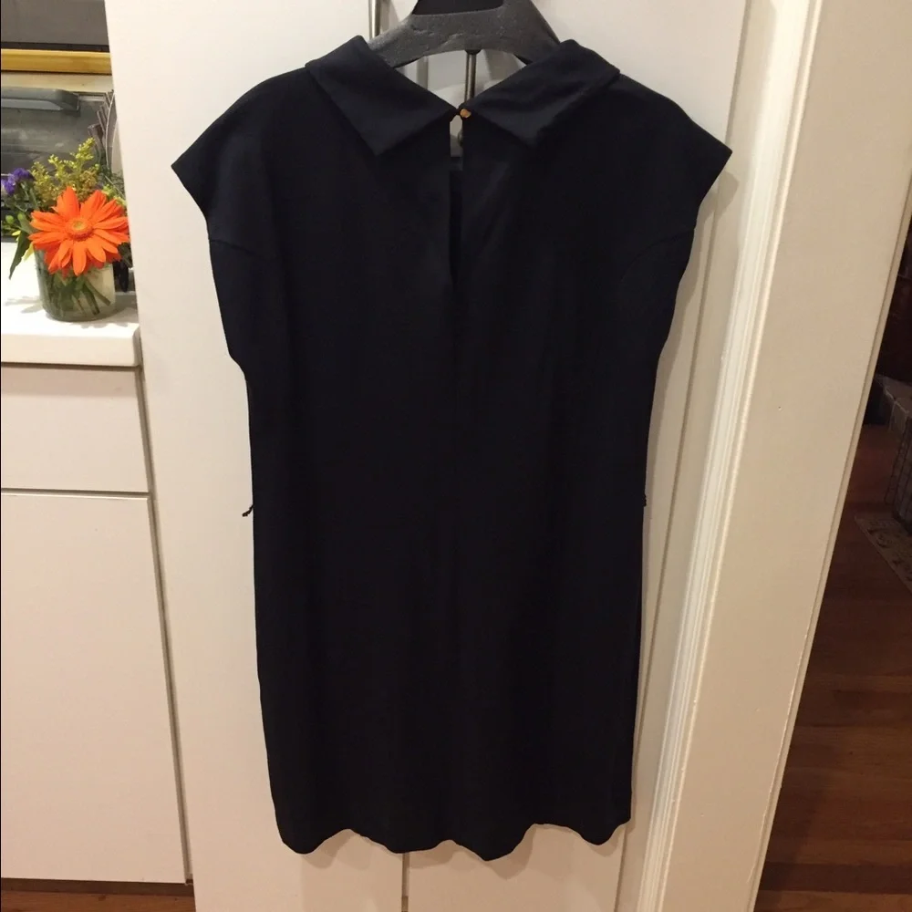 Ivanka Trump Cap Sleeve Dress with stylish collar - Black- 14 NWT